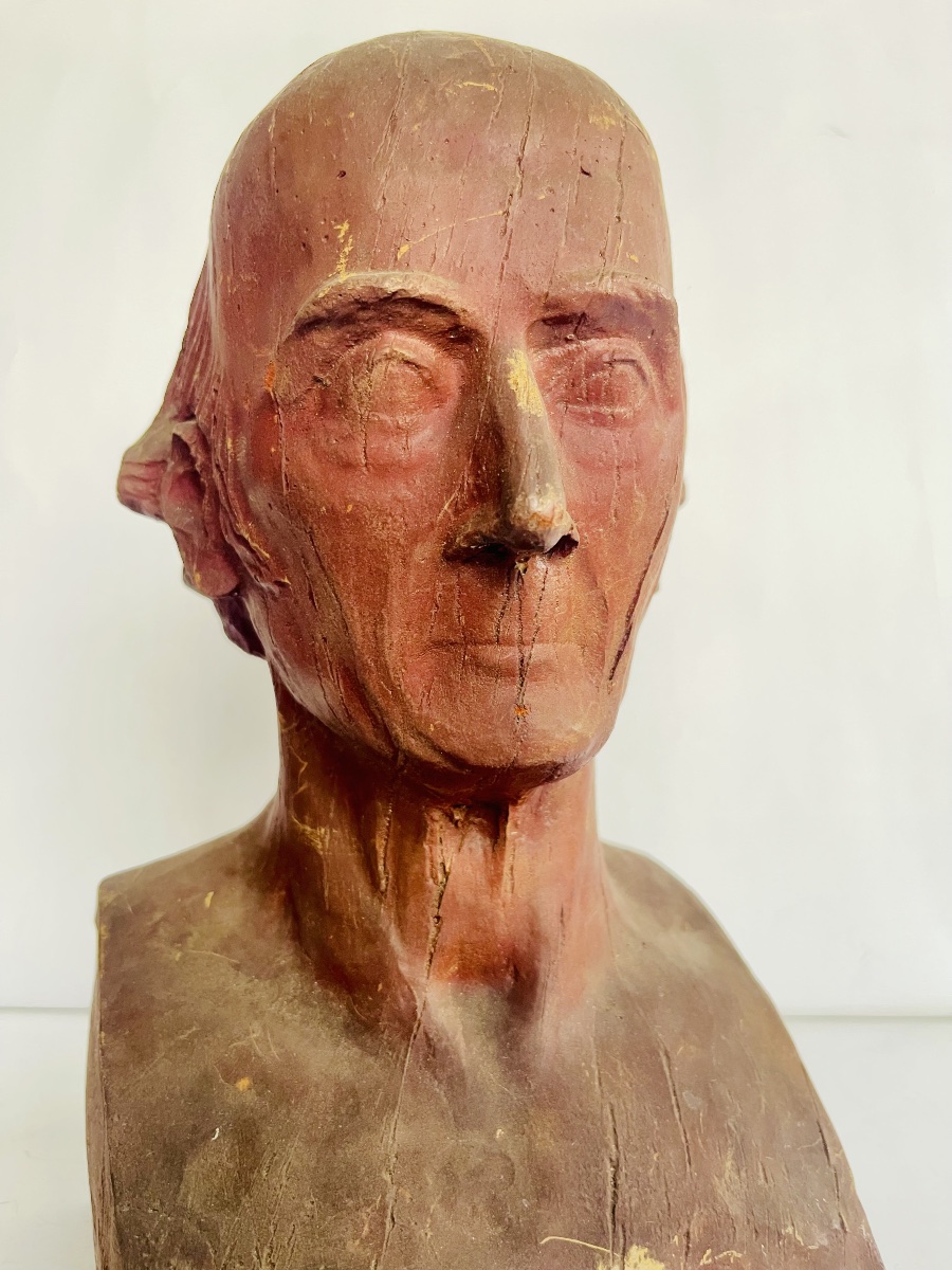 Wooden Statue Of Samuel Hahnemann
